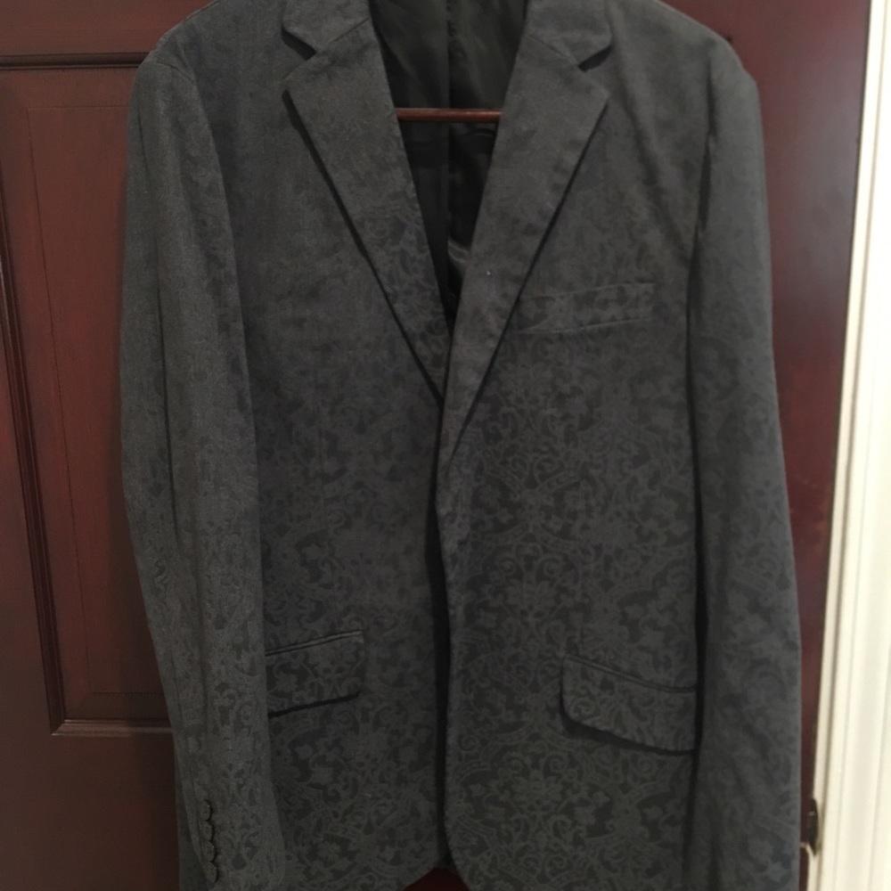 NWOT - Material London, Gray Floral Blazer - M